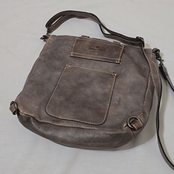 Patricia Nash Luzille Convertible Backpack Heavy Washed Distressed Cloudy Gray main image 4